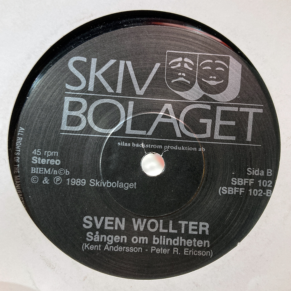 Sven Wollter – Tag min vals/Sången om blindheten [7", 1989]