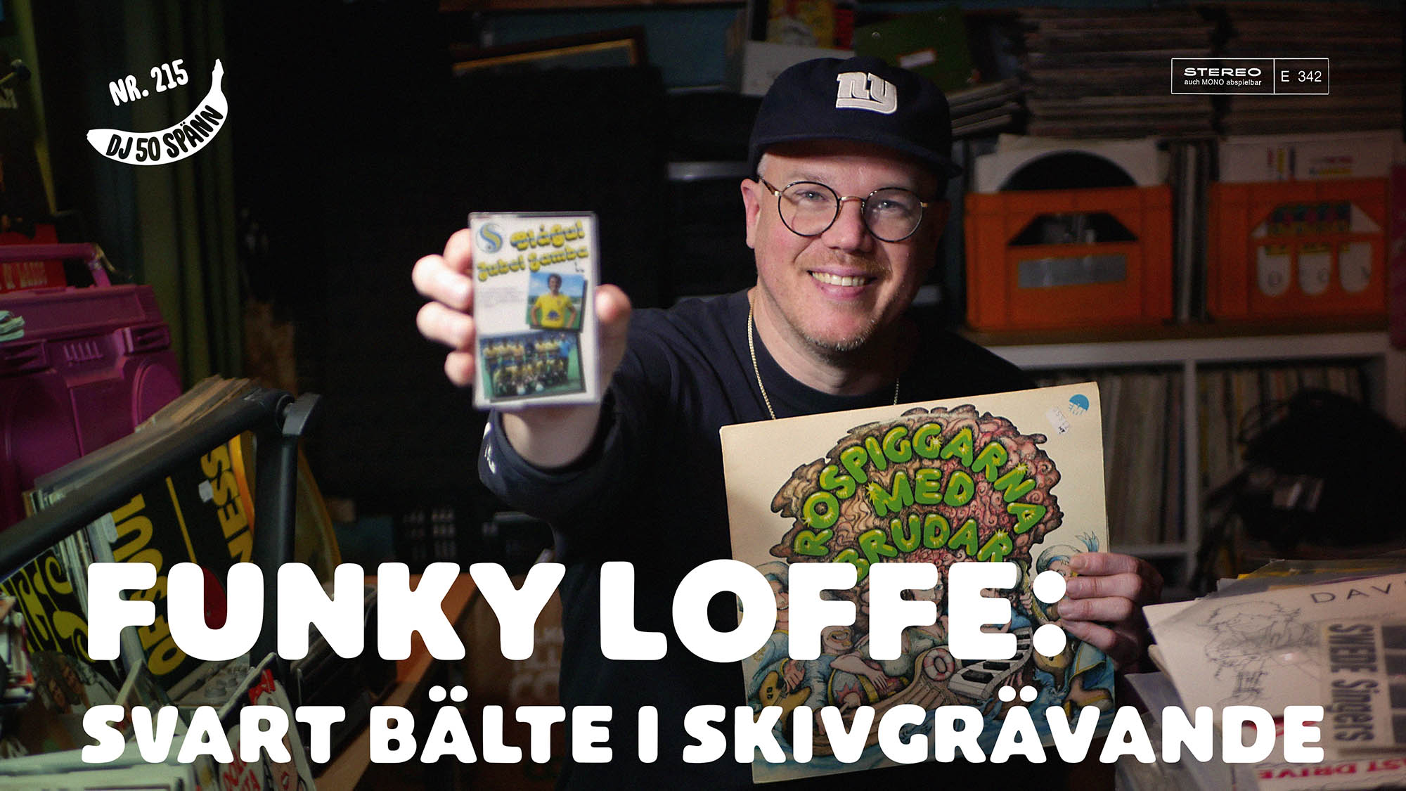 DJ 50 SPÄNN 1 DJ50:- nr 215: Svart bälte i skivgrävning med Funky Loffe